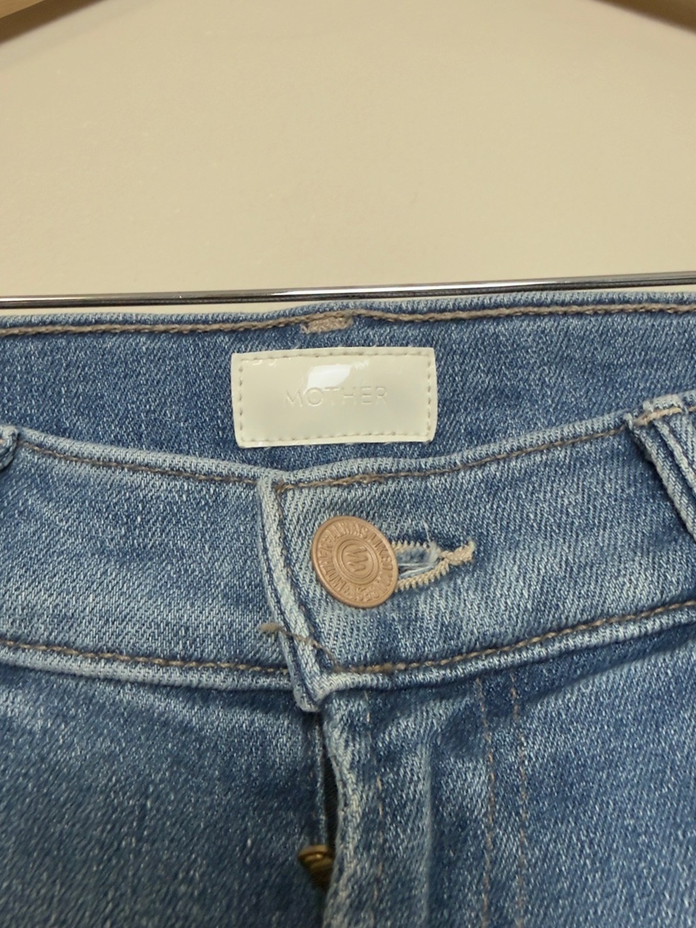 MOTHER Light Blue Ankle Crop Skinny Jeans - Picture 6 of 9